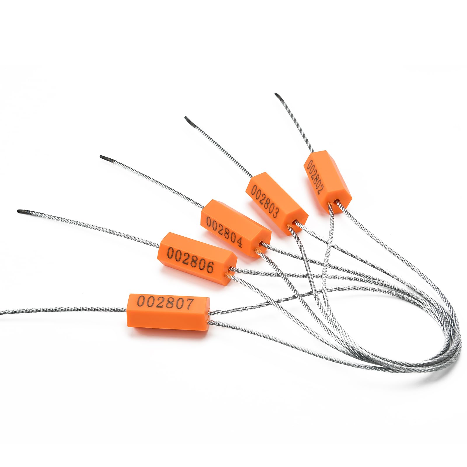 Leadseals 50PCS Steel Cable Seals Metal Security Seal Numbered Metal Truck Trailer Seals Security Tags Tamper Evident Tags Container Seals Pull Tight