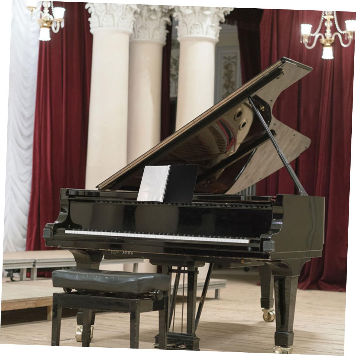HEMOTON 2pezzi Raccoglitore Spartiti Musicali con Inserti Trasparenti Cartella di Carta Ispessita per Organizzazione e Conservazione Pagine Adatto per Pianoforte e Altre Performance