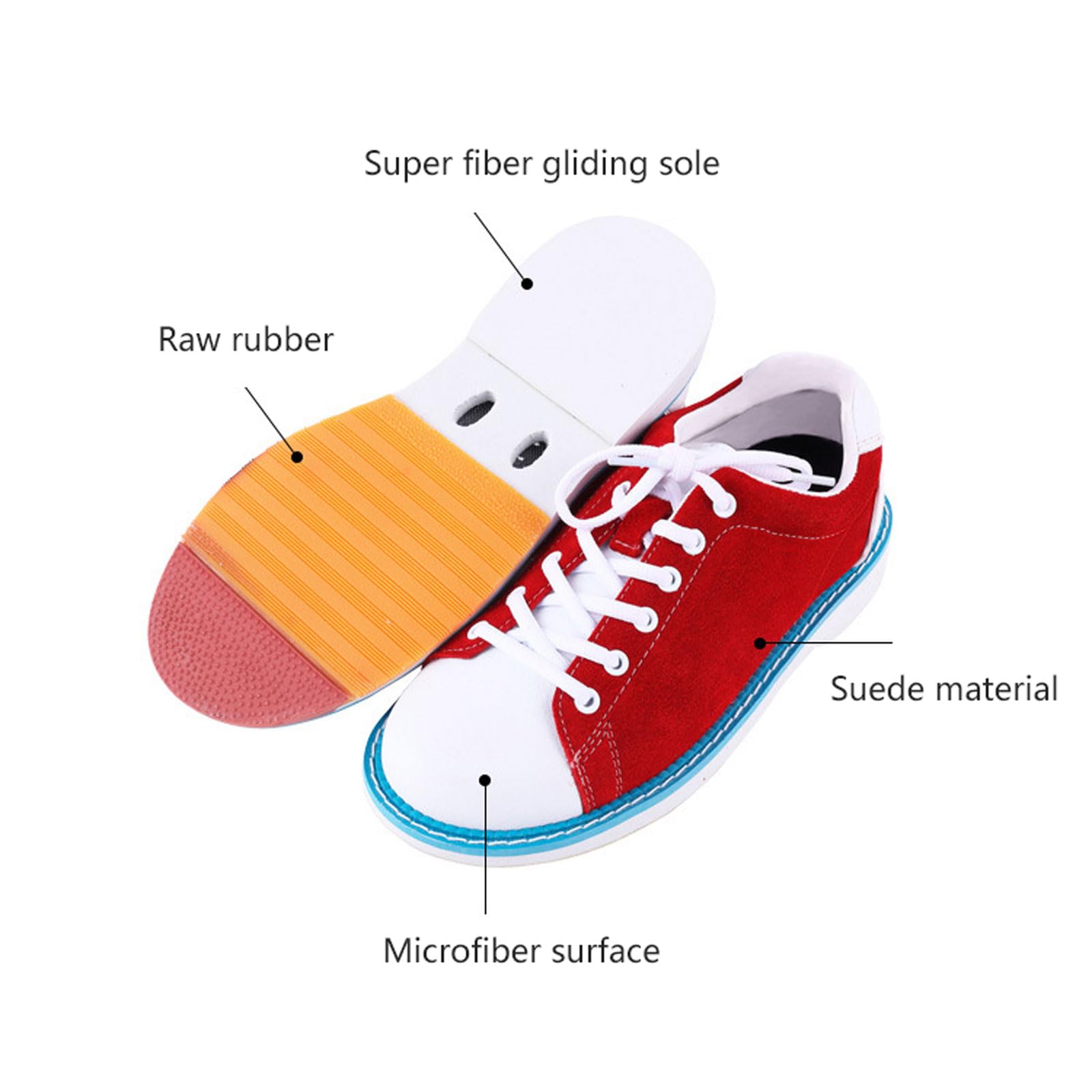 Bowlingschuhe Frauen,Damen bowling-schuhe,Anti-Rutsch Bowls Sneakers,Leichte Atmungsaktive Bowlingschuhe,Schnürung Mode Freizeit-Bowling-Trainingsschuhe,für Amateure und Gelegenheitsbegeisterte