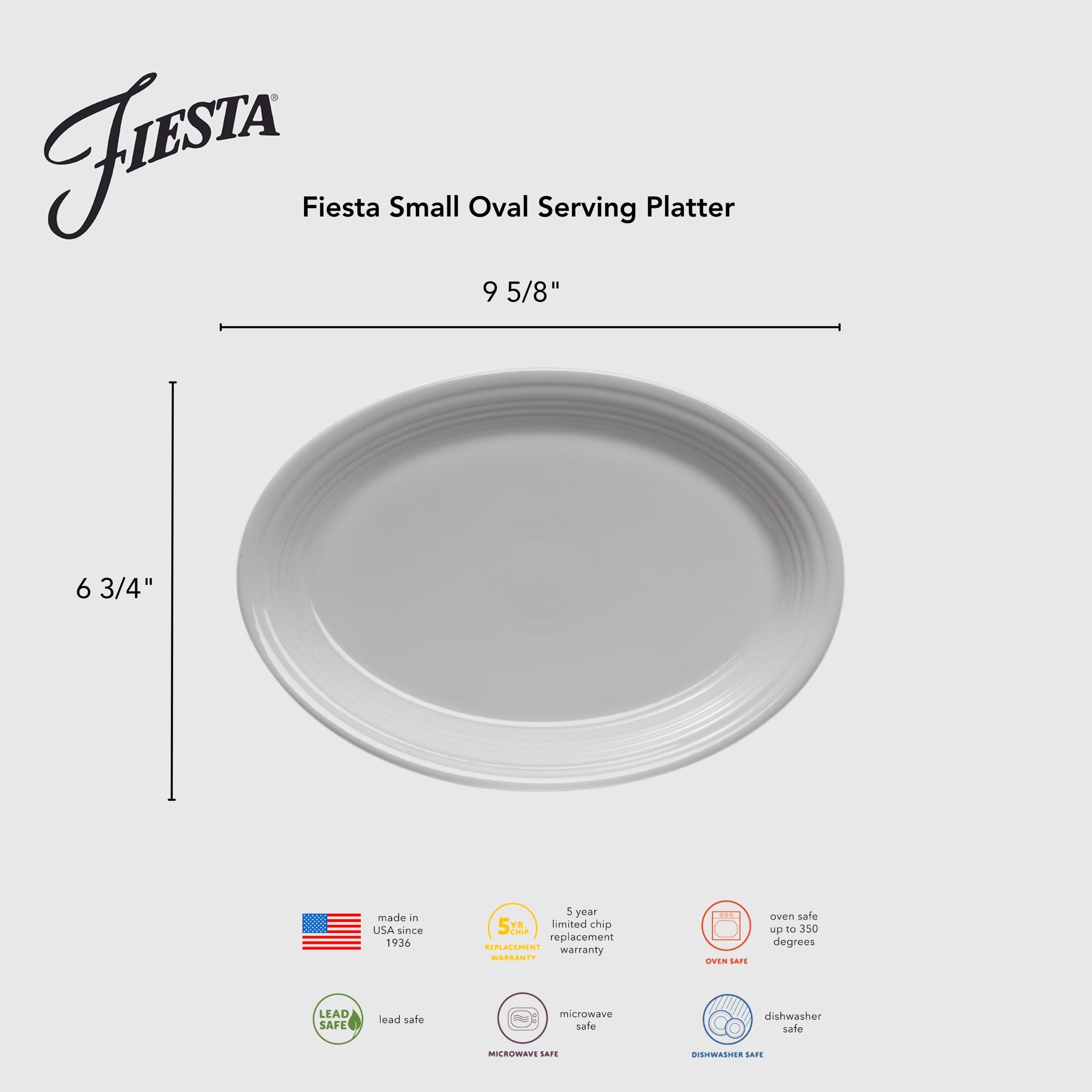 Fiesta Oval Platter, 9-5/8-Inch, Lapis by Homer Laughlin