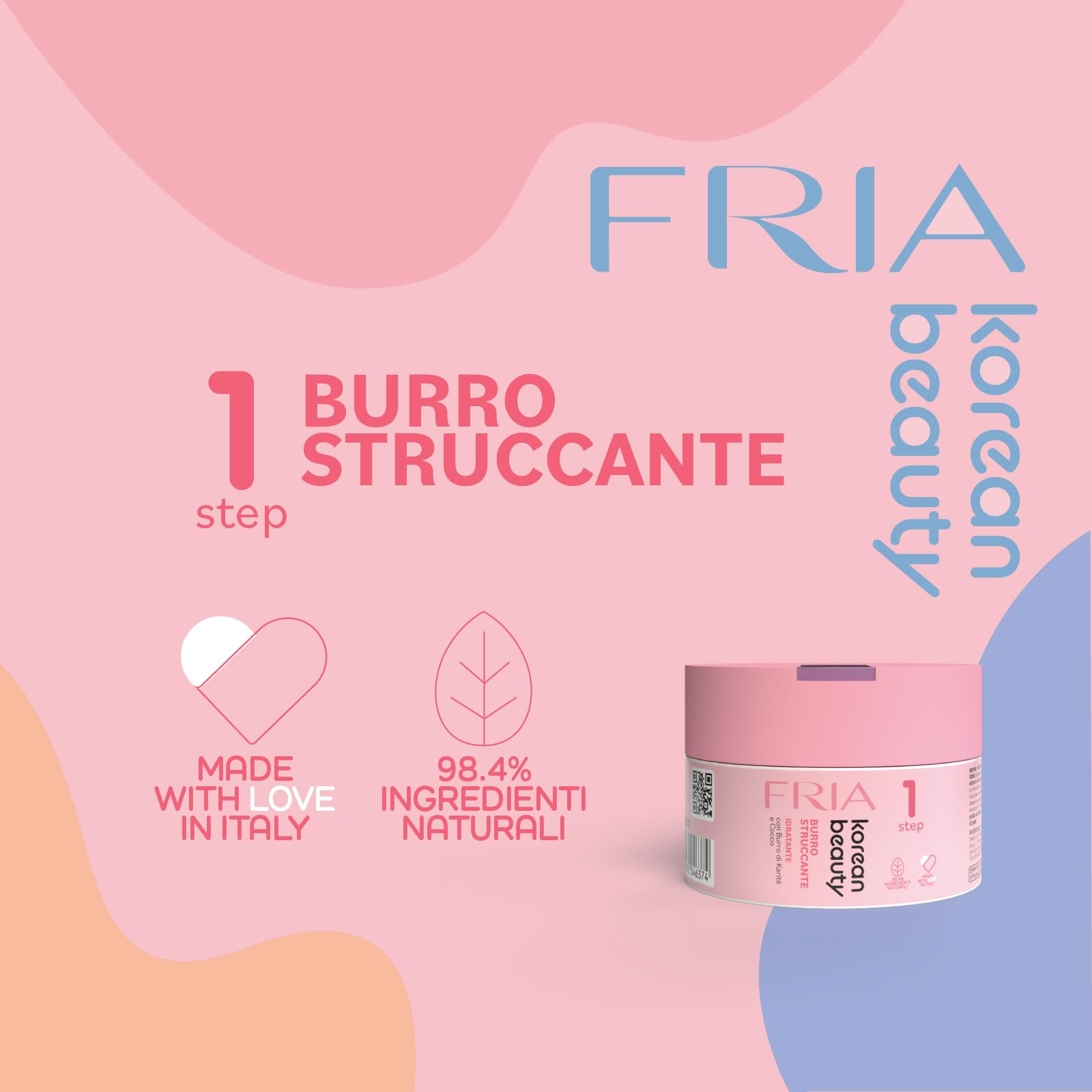 Fria Korean Beauty Burro Struccante Idratante con Burro di Karité e Cocco, Rimuove il Trucco Waterproof, Testato su Occhi e Pelli Sensibili, Delicato su Occhi e Ciglia, Confezione da 80ml - 3