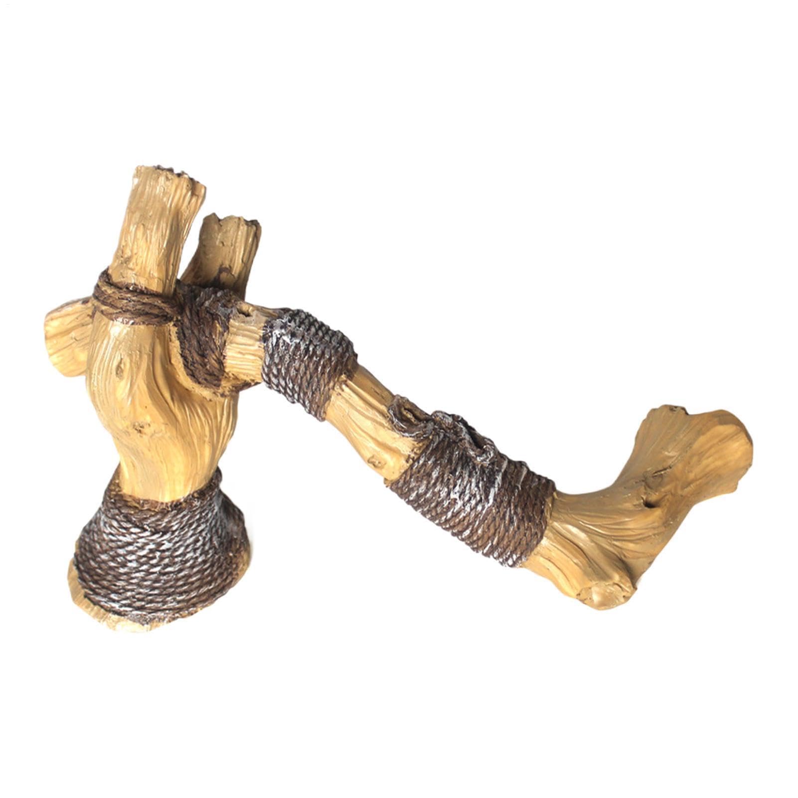 Rama trepadora de reptiles, decoración de tanque de resina para reptiles, accesorios de rama de árbol para acuarios, ideal para arañas y otras mascotas trepadoras, potenciador natural del hábitat