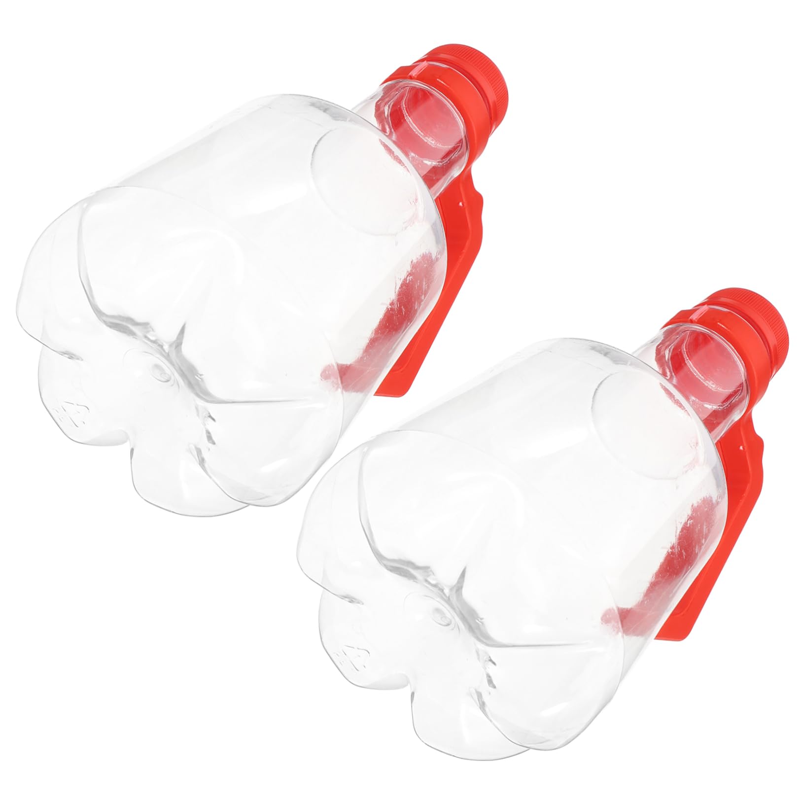 Cabilock 2Pcs Plastic Beer Bottles with Caps Reusable Beverage Containers for Juice Liquor Milk and Smoothies Food Grade Plastic for Home Bars and Takeout