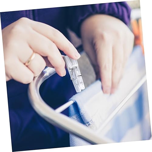 Miniatura 5 de Juego de pinzas de plástico para colgar ropa, fotos, manualidades, 100 piezas, color blanco