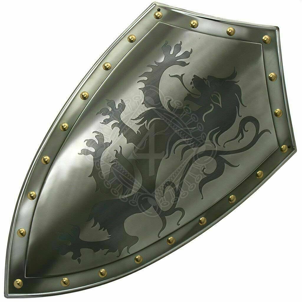 Scudo medievale Riscaldatore Funzionale Drago Guerriero Templare Cavaliere Armor 28" Scudo