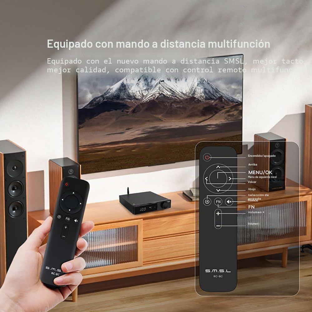SMSL DO100PRO Digital Audio DAC Chip de gama alta ES9039Q2M XLR Línea equilibrada/RCA SALIDA BLUETOOTH/USB/OPTICAL/COAXIAU