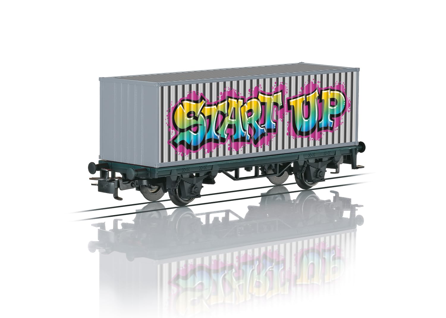 44831 H0 - Carrello portacontainer "Graffiti", Ep.V, WS