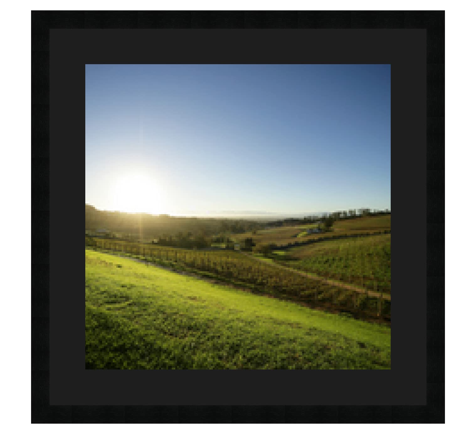 Cadre photo mural 60x60 cm noir pour sublimer une photo 50x50 cm