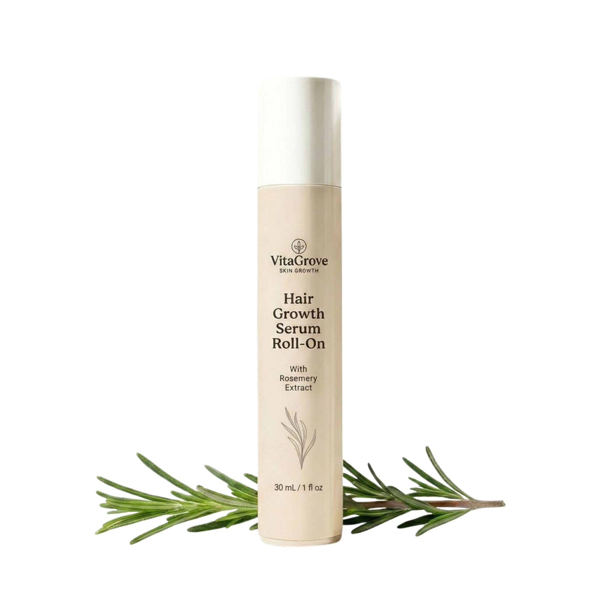 Hair Growth Serum Roll-On – 3% Rosemary with Redensyl & Anagain, DHT Blocking Scalp Serum for Thicker, Fuller Hair – Non-Greasy, Paraben & Sulfate Free, For Women & Men