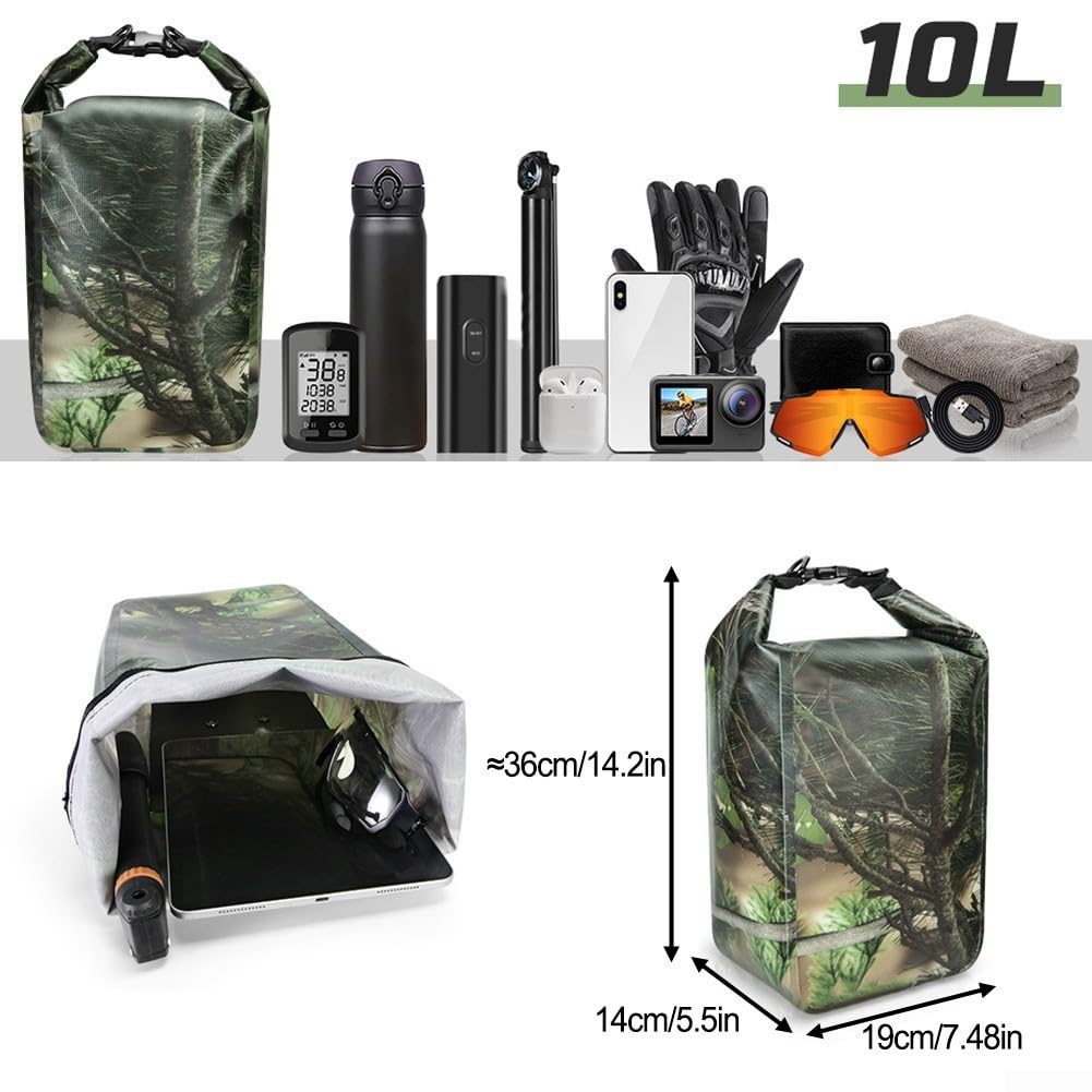 Zoegneer Sac de fourche avant de vélo entièrement étanche 10 L - Sac avant amovible - Sac de voyage longue distance - 19 x 10 x 9,2 cm - Noir
