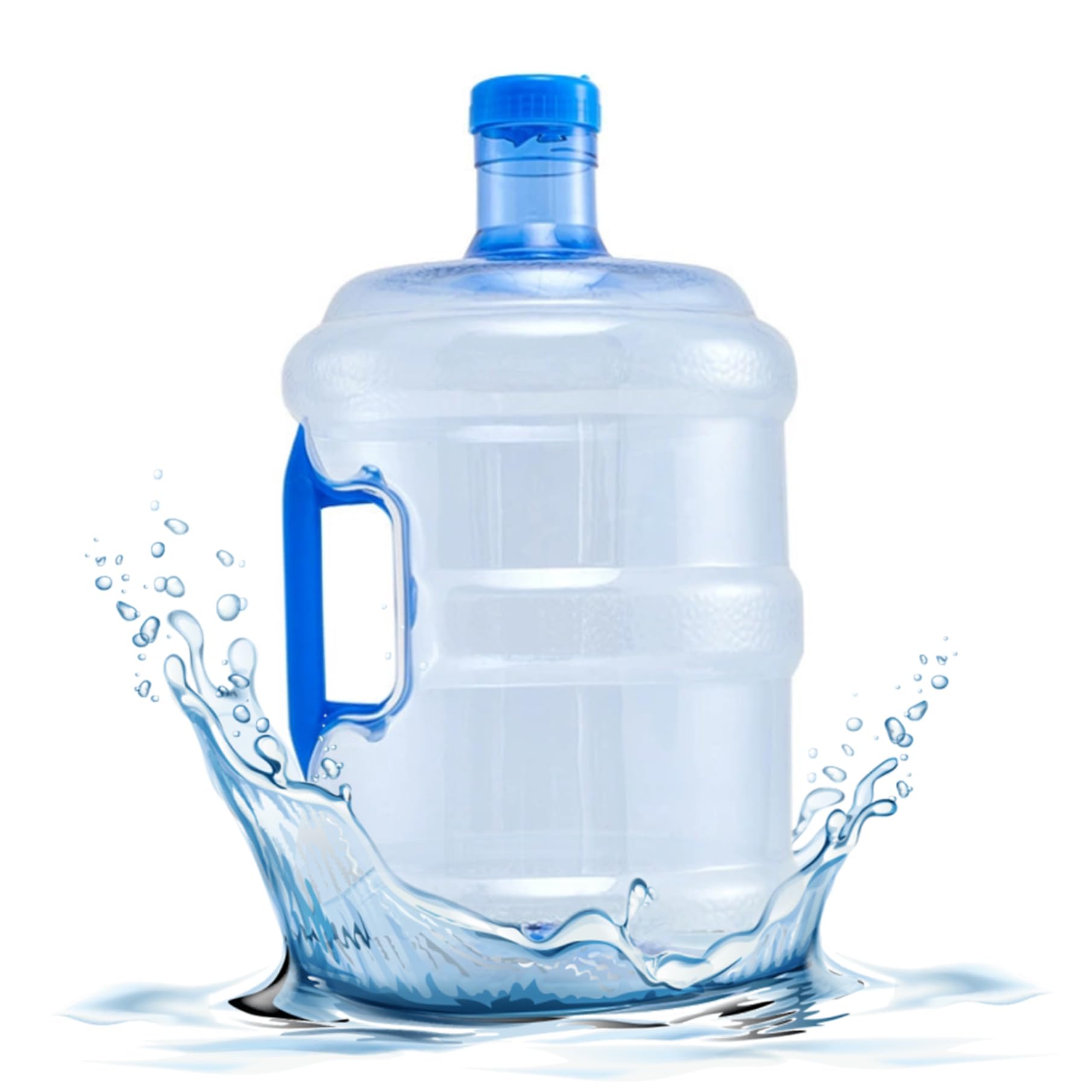 Bouteille d'eau en plastique 7,5 L / 10L JUG à eau avec poignée Faut de fuite de bouteille transparente sans odeur scellée réutilisable à poussière Portable Conteneur de bouteille d'eau portable pou