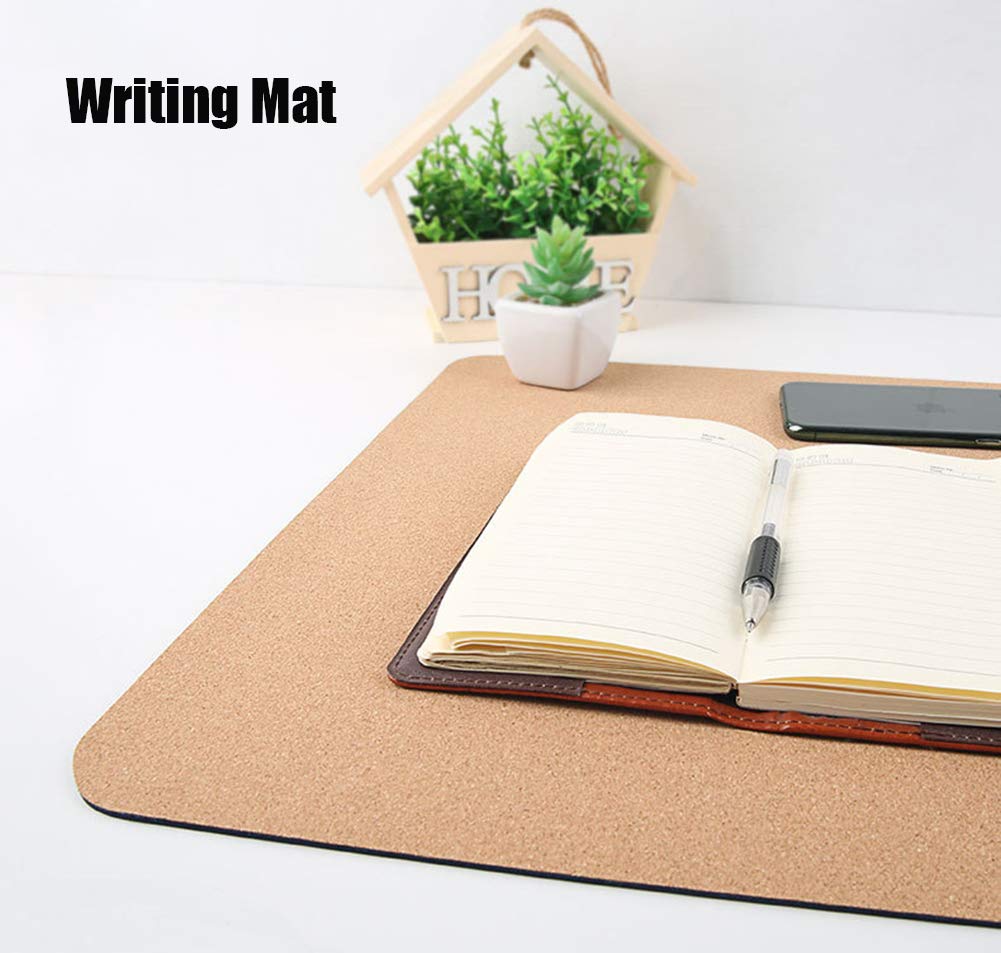 Sous-Main En Similicuir Grand Format 88,9 X 43,2 Cm Café - Tapis De Bureau Antidérapant Imperméable
