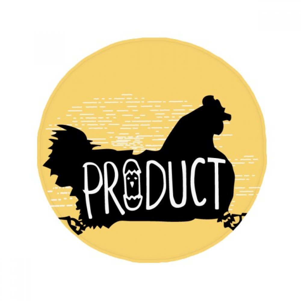 Tapis rond poulet motif animal silhouette 80cm, idée cadeau idéale pour la maison