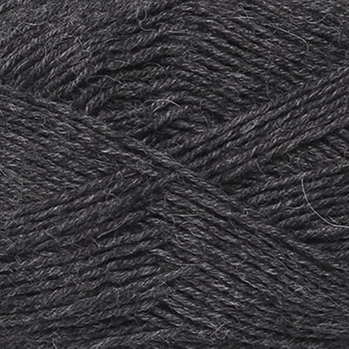 Miniatura 3 de Mezcla de lana de alpaca, 1 madeja de 3.53 onzas, peso DK, celestial, suave y perfecto para tejer y tejer (gris carbón, peso DK)