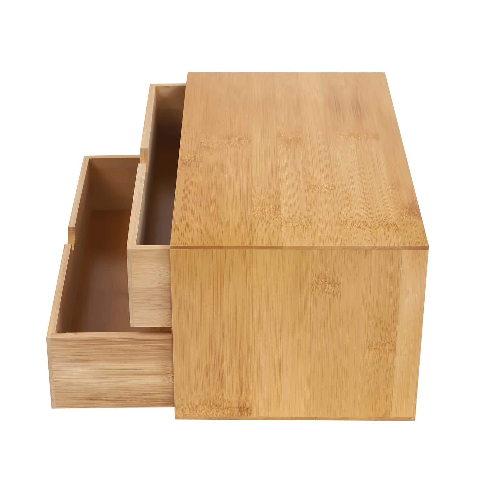Organizer da scrivania, 33 x 19 x 16 cm, con 2 cassetti, in legno, per la casa, l'ufficio