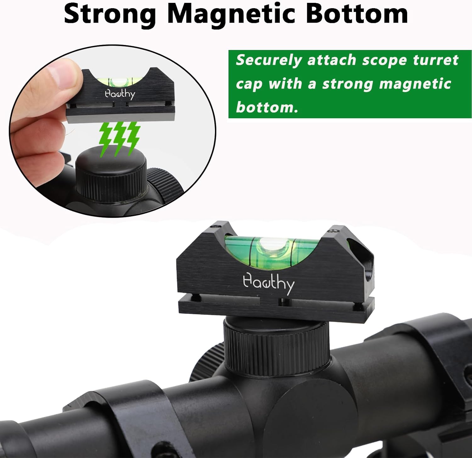 Hawthy Scope Leveling Kit Professional Scope Level General Design Double Megnet Level Black