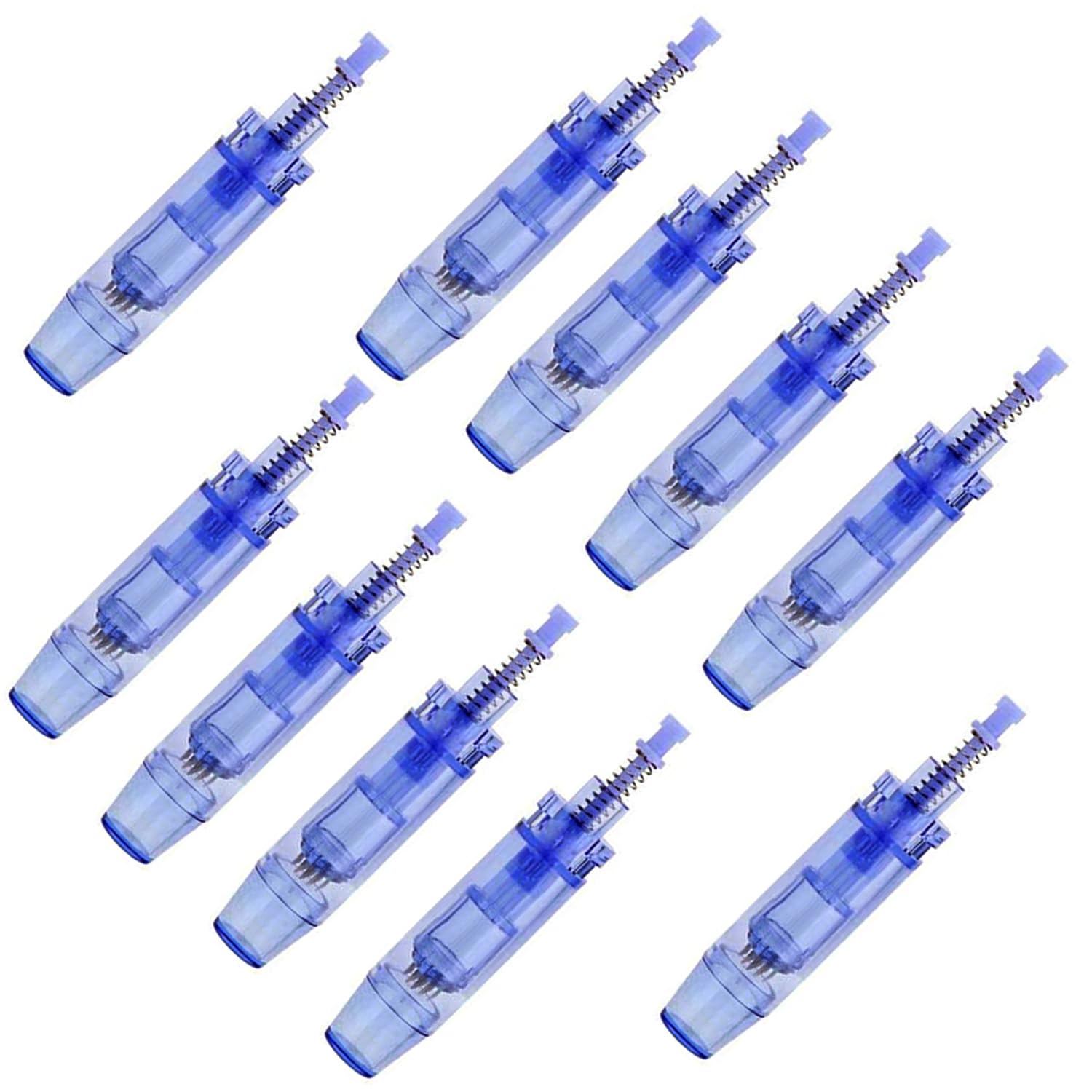ALIWOD 36 Pin Blue Micro Needling Cartridge 10PCS for A1/A6/M5/M7/N2/L709 Microneedling Pen Disposable Replacement Needles Cartridges Parts bayonet slot Needles (36P)