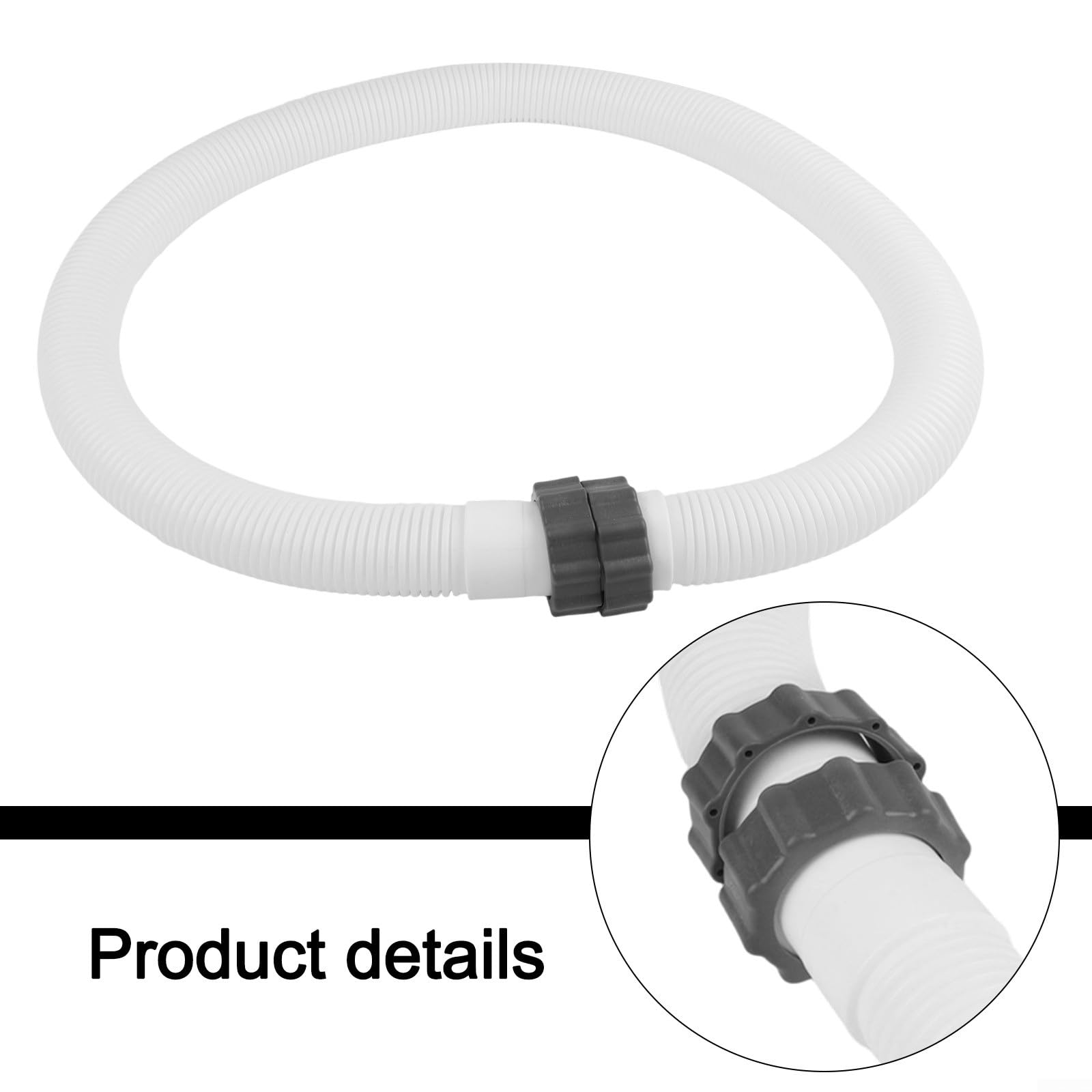 Set di adattatori per pompa filtrante per piscina Intex e Coleman, 2 tubi di ricambio da 1,5 pollici con distributore a T e giunto, guarnizioni incluse, materiale PE flessibile per filtro a sabbia