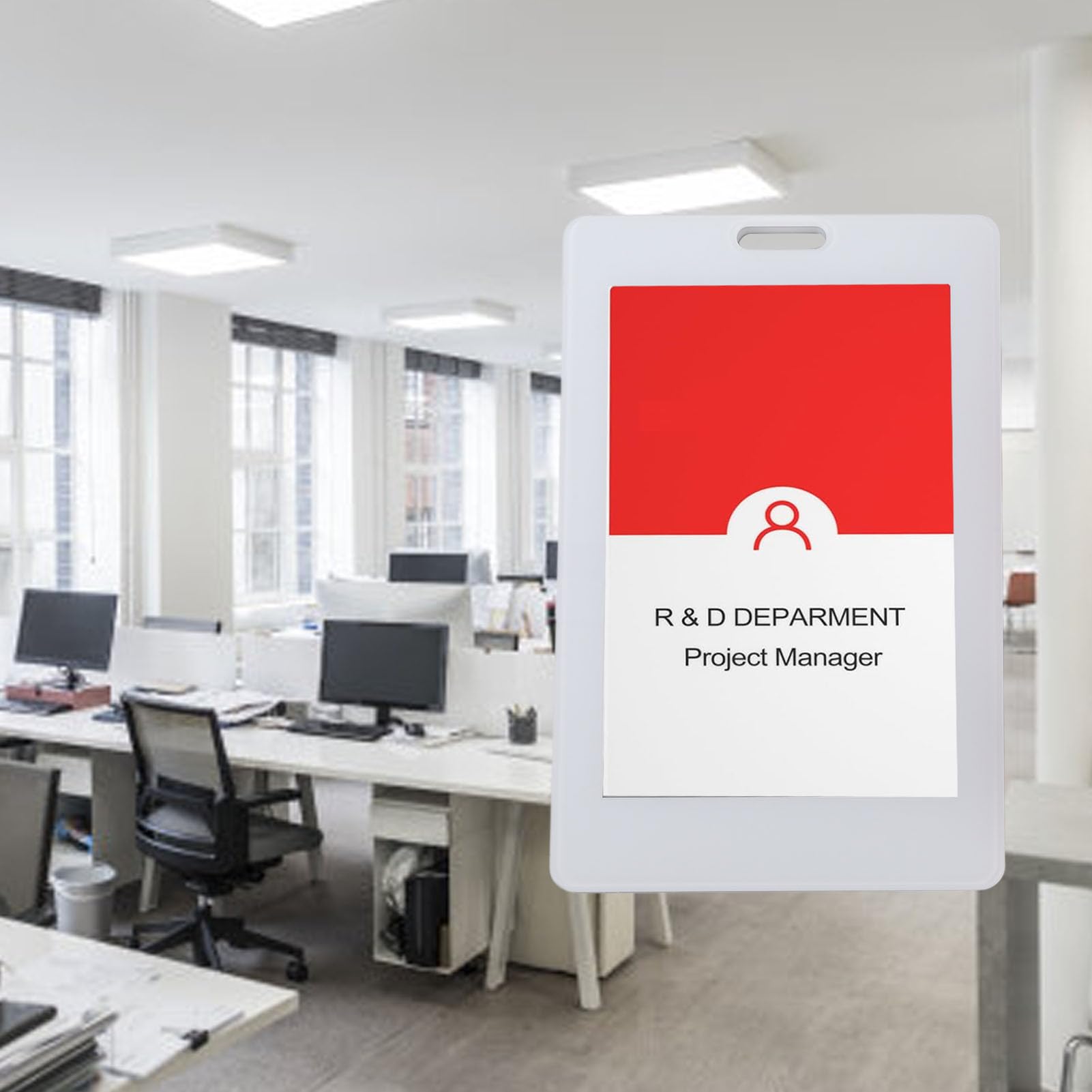 Odznaka Identyfikatora Pracownika E-Ink, 4-calowa Edytacja E-Ink Display Pracownik, NFC i Bluetooth, dla Studentów, Pracowników, z smyczyną