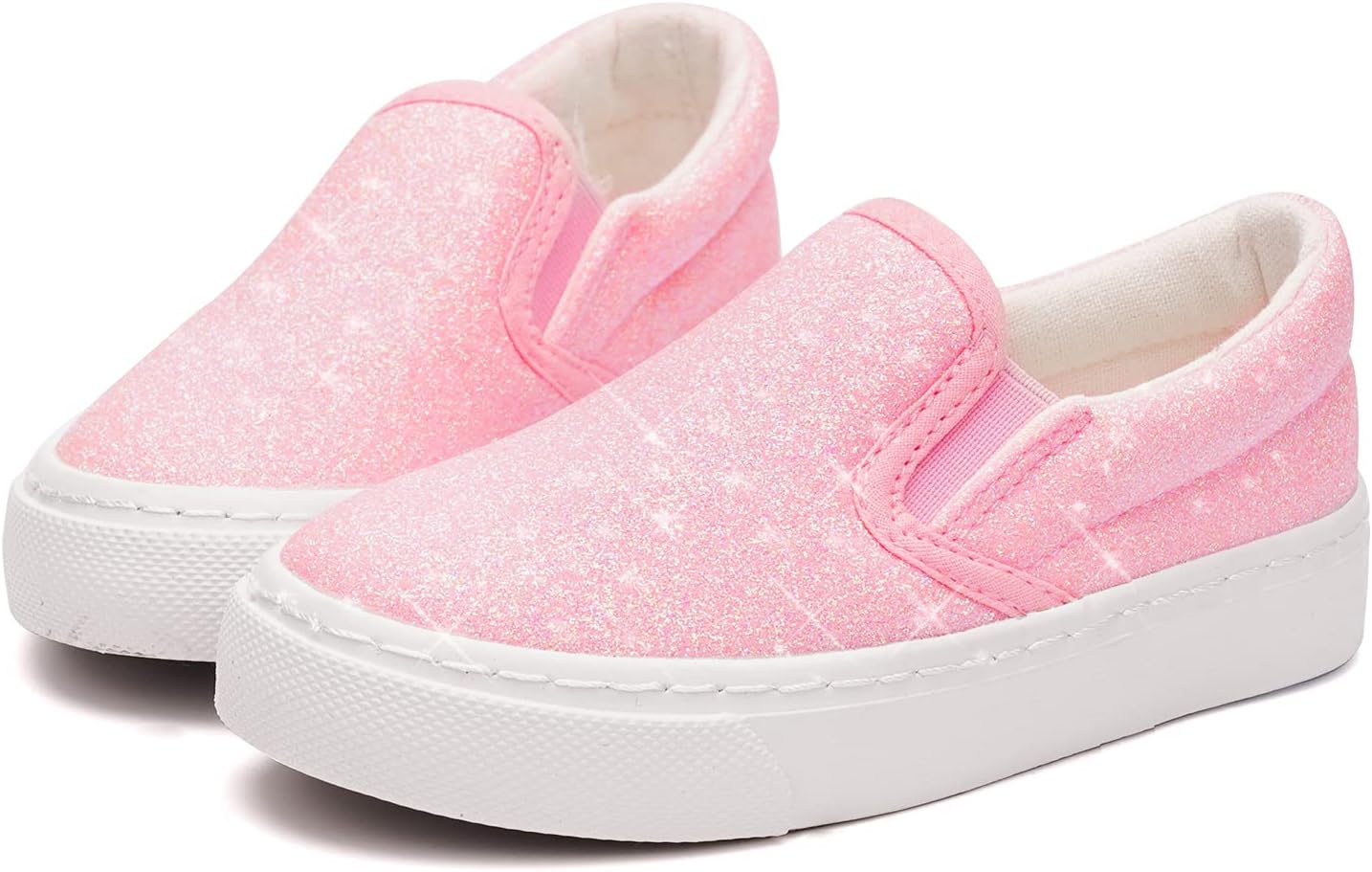 ToandonToddler Kids Girls Sparkle Slip On Walking Shoes Age 2-10