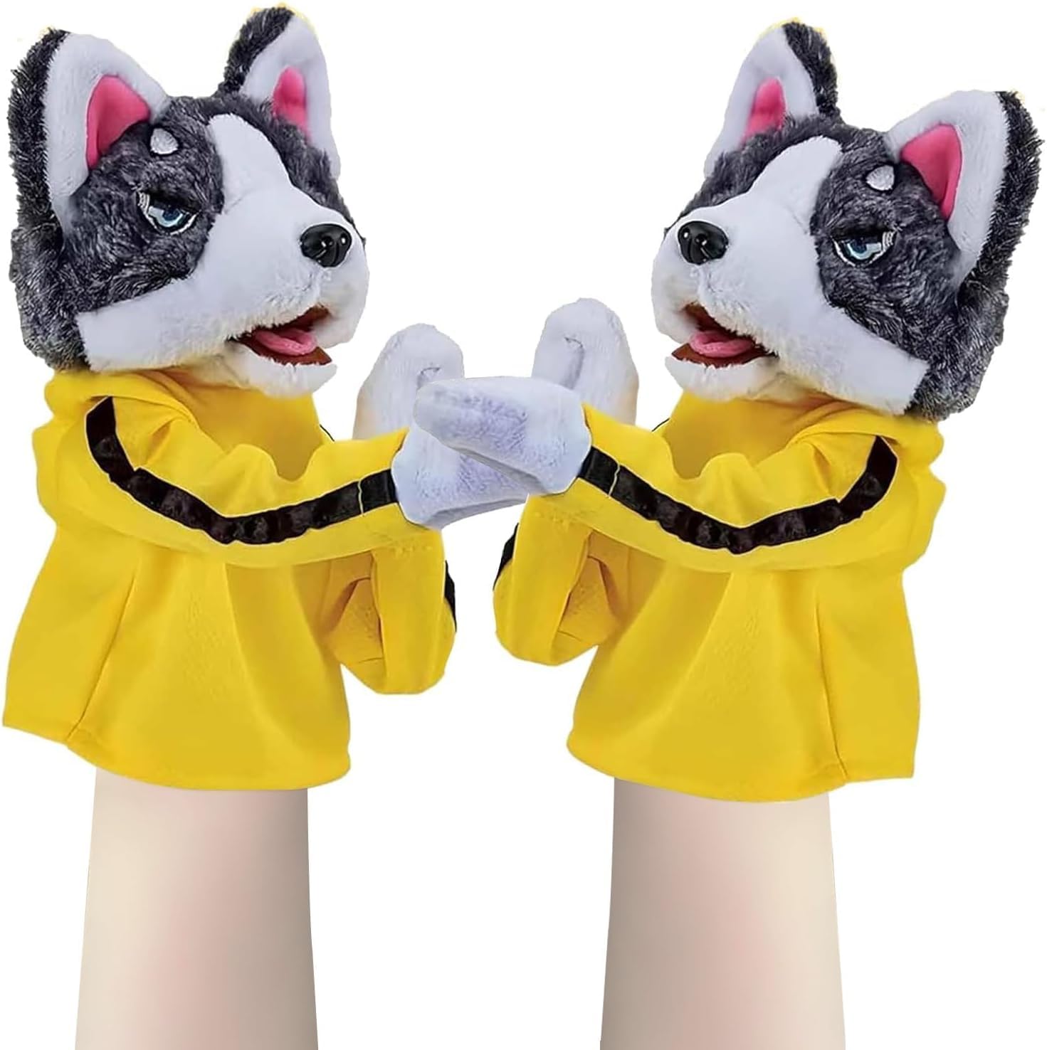 Kung Fu Dog & Husky Interactive Toy - Boxing & Tricky HaGloves Doll Children's Game Plush Toys, Stuffed Hand Puppet Dog Action Toy,nd Puppet Action,Sounds for Kids Gifts (Pack 0F-1)-picture-21