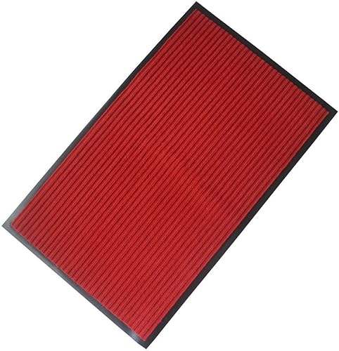 Miniatura 5 de Tapete rojo de 16 x 24 pulgadas con parte trasera de goma, duradero, antideslizante, tapete de entrada para zapatos, tapete rascador de zapatos para