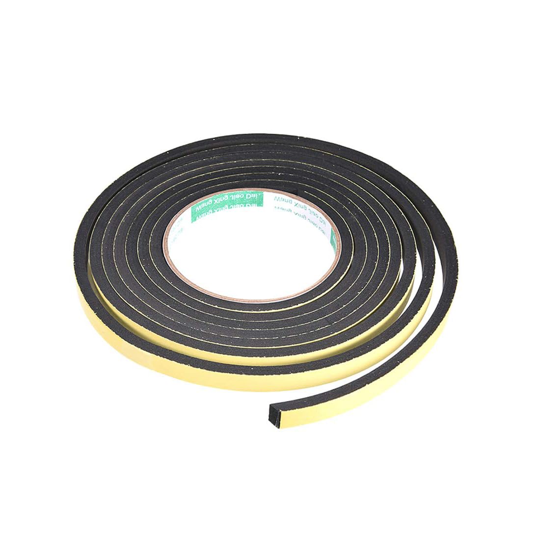 Soulnioi 2 Pcs Sealing Foam Tape 10mm Wide 5mm Thick 3m/9.8ft Long, Self-Adhesive EVA Weatherproof Tape for Window, Door Insulation & Automotive Soundproofing