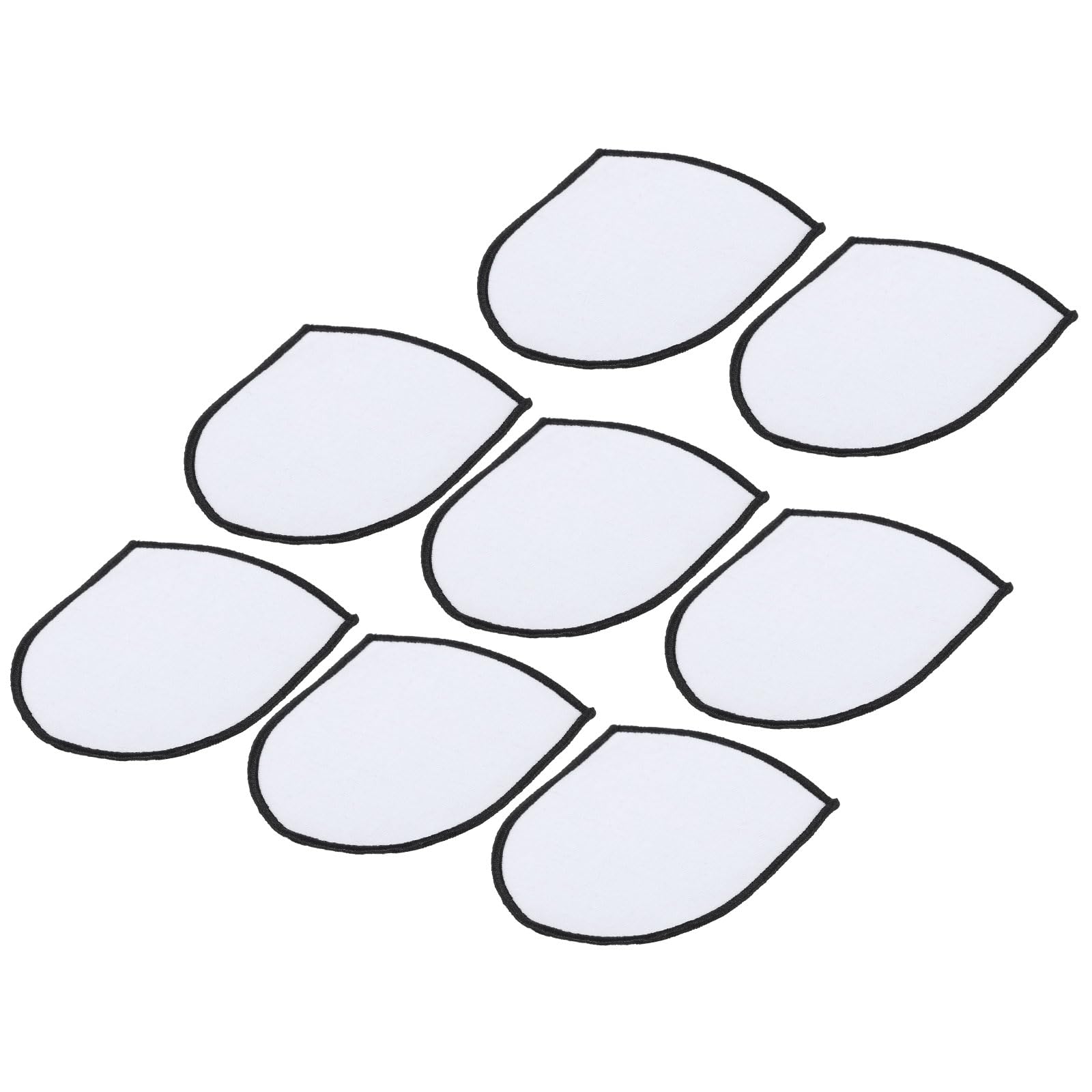 MECCANIXITY8pcs Sublimation Patch Blank, 3.62"x3.03" Fabric Iron-on Blank Heat Transfer Repair Patch for DIY Crafts Caps Clothes Shoes Bags Uniforms, White