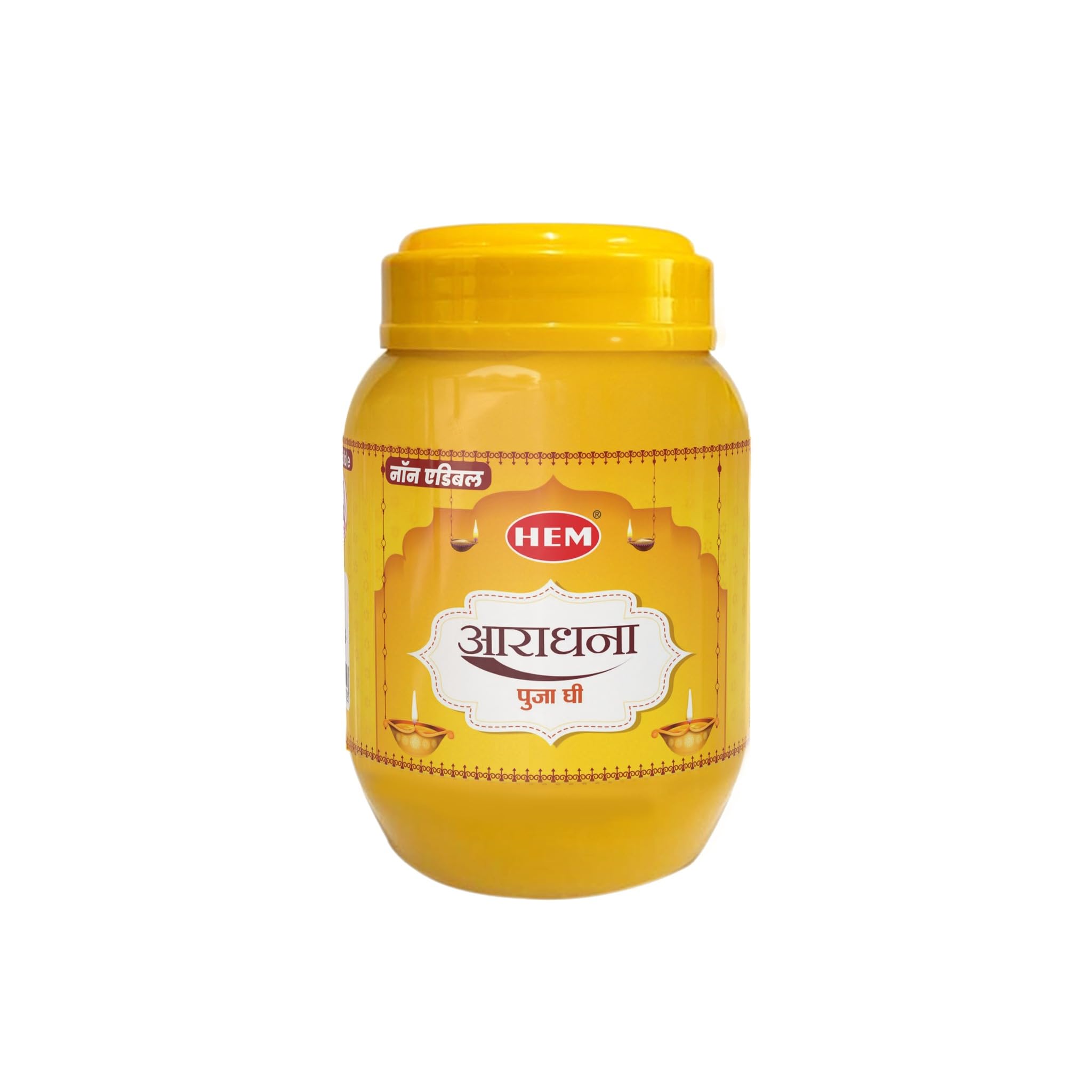 HEM Aradhana Puja Ghee | 450ml Non-Edible Ghee for Lighting Diyas, Lamps & Rituals | Perfect for Pooja, Prayers, Festivals & Devotional Use | Pure Aromatic Ghee for Worship & Spiritual Atmosphere