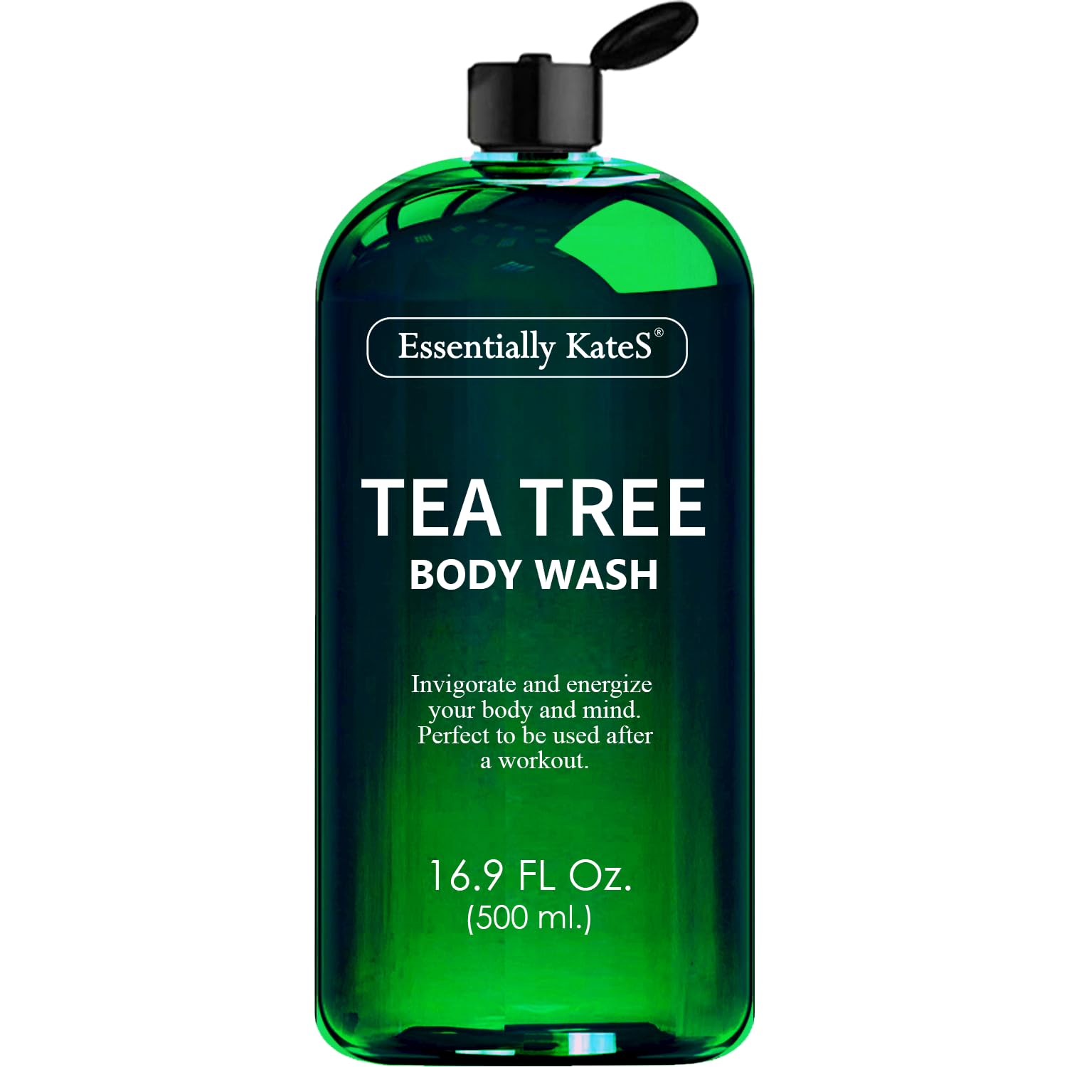 Tea Tree Body Wash 16.9 fl oz - 100% Natural - Fights Body Odor & Irritation - Helps Athletes Foot, Ringworms, Jock Itch, Acne, & Eczema