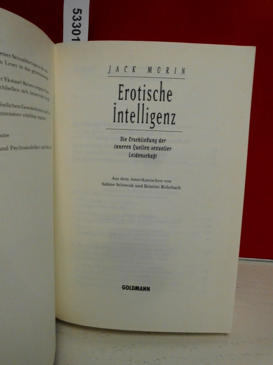 Erotische Intelligenz. Die Erschließung der inneren Quellen sexueller Leidenschaft