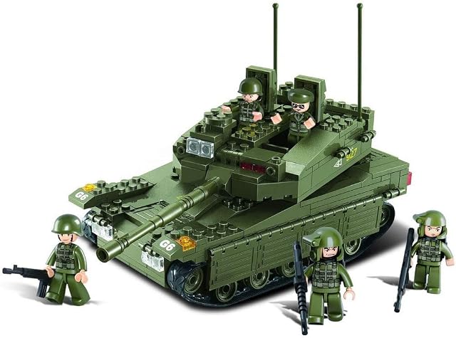 Sluban M38-B0305 Army Merkava Tank with 5 Mini Figures (344 Pieces)
