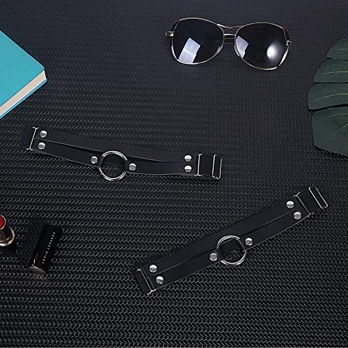 Alisikee Adjustable O-Ring Leg Garter, Elastic Thigh Garters Belt For Women, 1 Pair, Black #TOP2