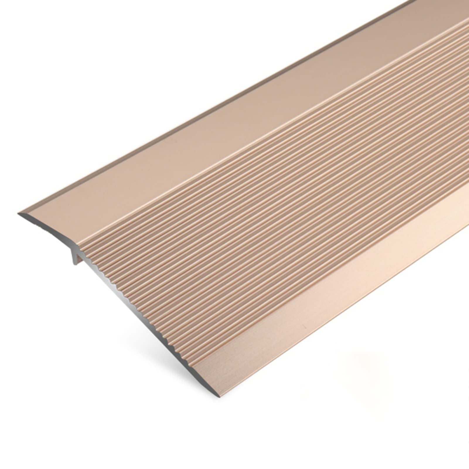 Remys Rose Gold Wood To Carpet/Laminate To Tile,Transition Strip Aluminum Alloy Transition Strip For Big Drop, Scratch-Resistant Cuttable Edge Reducer, Edge Decoration(Rose Gold)