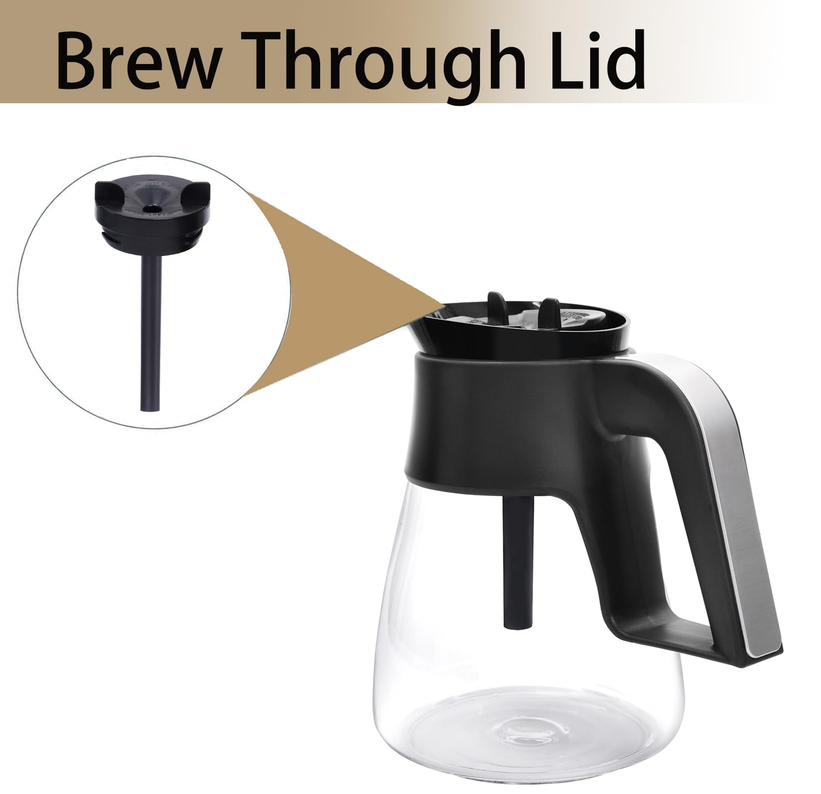Amazon.com: 10-Cup Coffee Pot Replacement for Ninja Coffee Maker CM400  CM401 CF090 CF091 CM300 CP300 CP301 Glass Carafe Replacement with  Brew-Through Lid Sturdy Handle: Home & Kitchen