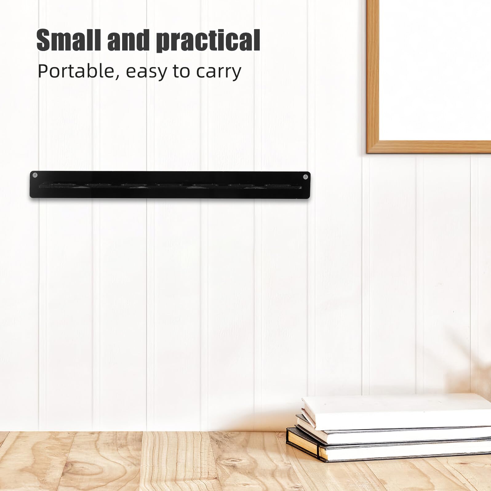 TOYANDONA 5 Pezzi Portaocchiali da Parete in Acrilico Nero con 7 Slot Supporto Salvaspazio per Occhiali da Vista da Sole Design Moderno per Decorazione Casa e Camera