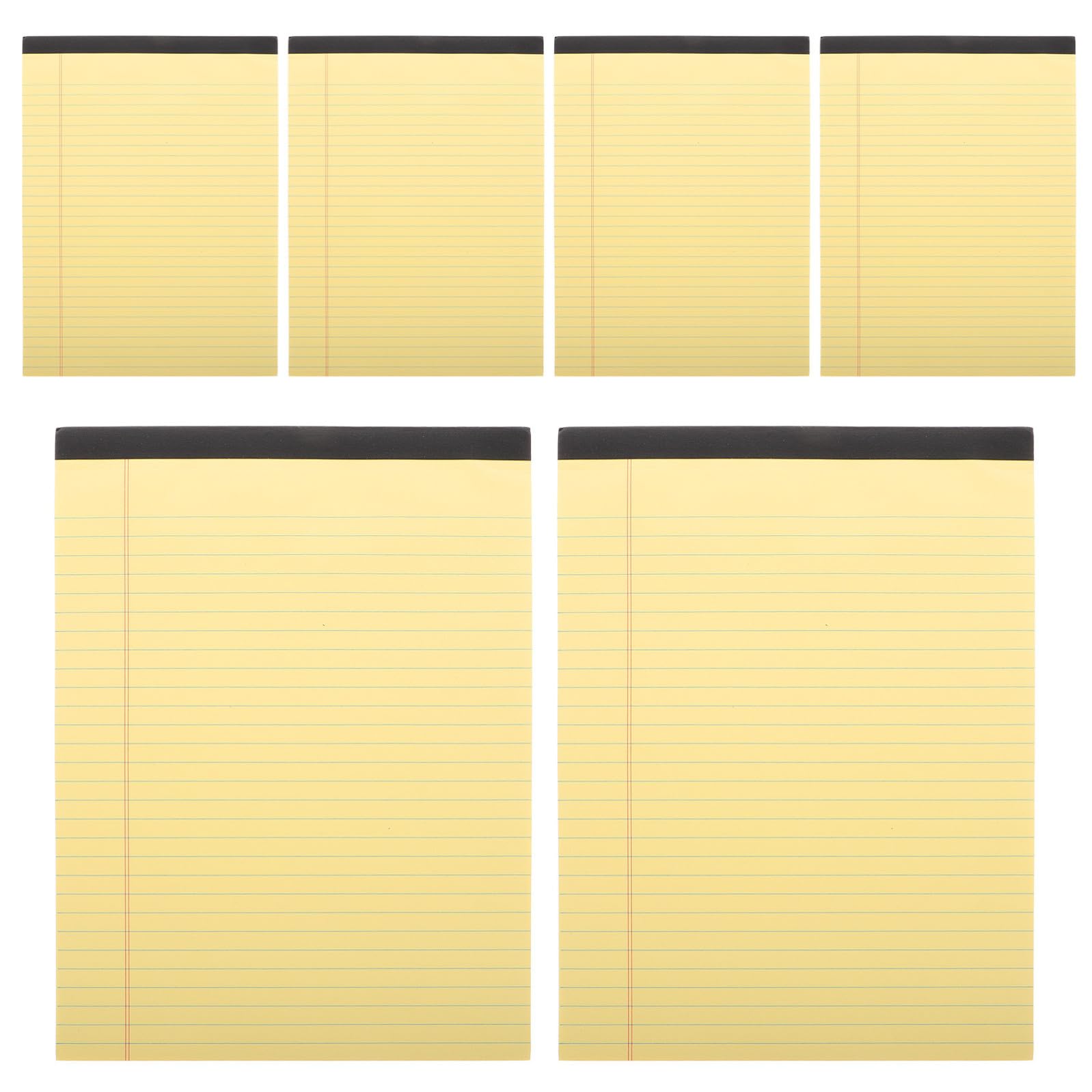 HANABASS Blocchi Quaderni con Layout a Sezioni 6 A4 per Gialli con Pagine a Righe e Design Strappabile per Quotidiano e Ufficio