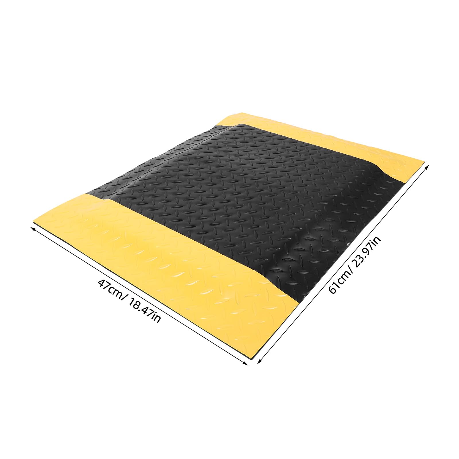 SOLUSTRE Maty przemysłowe przeciwzmęczeniowe, miękka, ergonomiczna mata o grubości 0,8 cala, 24" x 18,5" antypoślizgowy dywan roboczy z diamentową płytką, łagodzący ból pleców i nóg