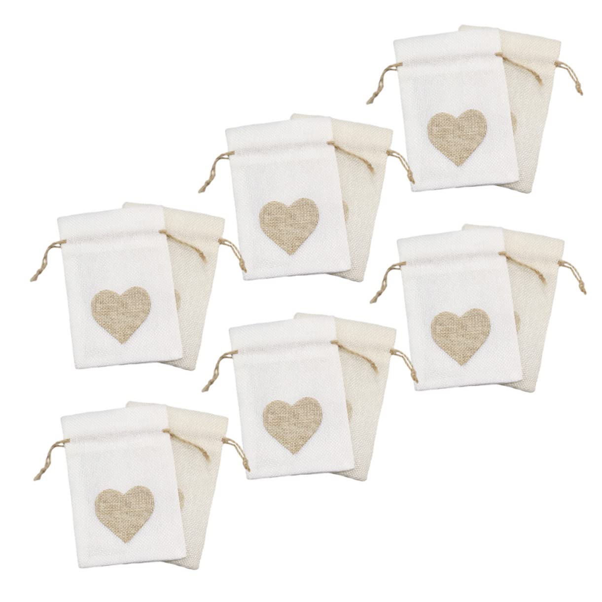 VALICLUD 3 Set Borsa Borse Dolci A Forma Di Sacchi Trattare Sacchettini Bomboniere Borse Per Dolcetti Con Coulisse Sacchetti Di Confezionamento Biancheria 12 Pezzi * 3