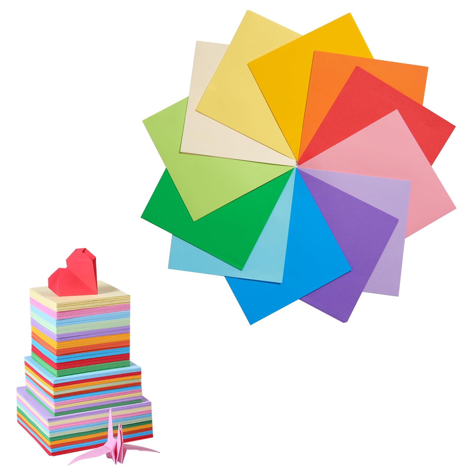 400 Pieces Origami Papers Sets, 10 Bright Colors Origami Paper