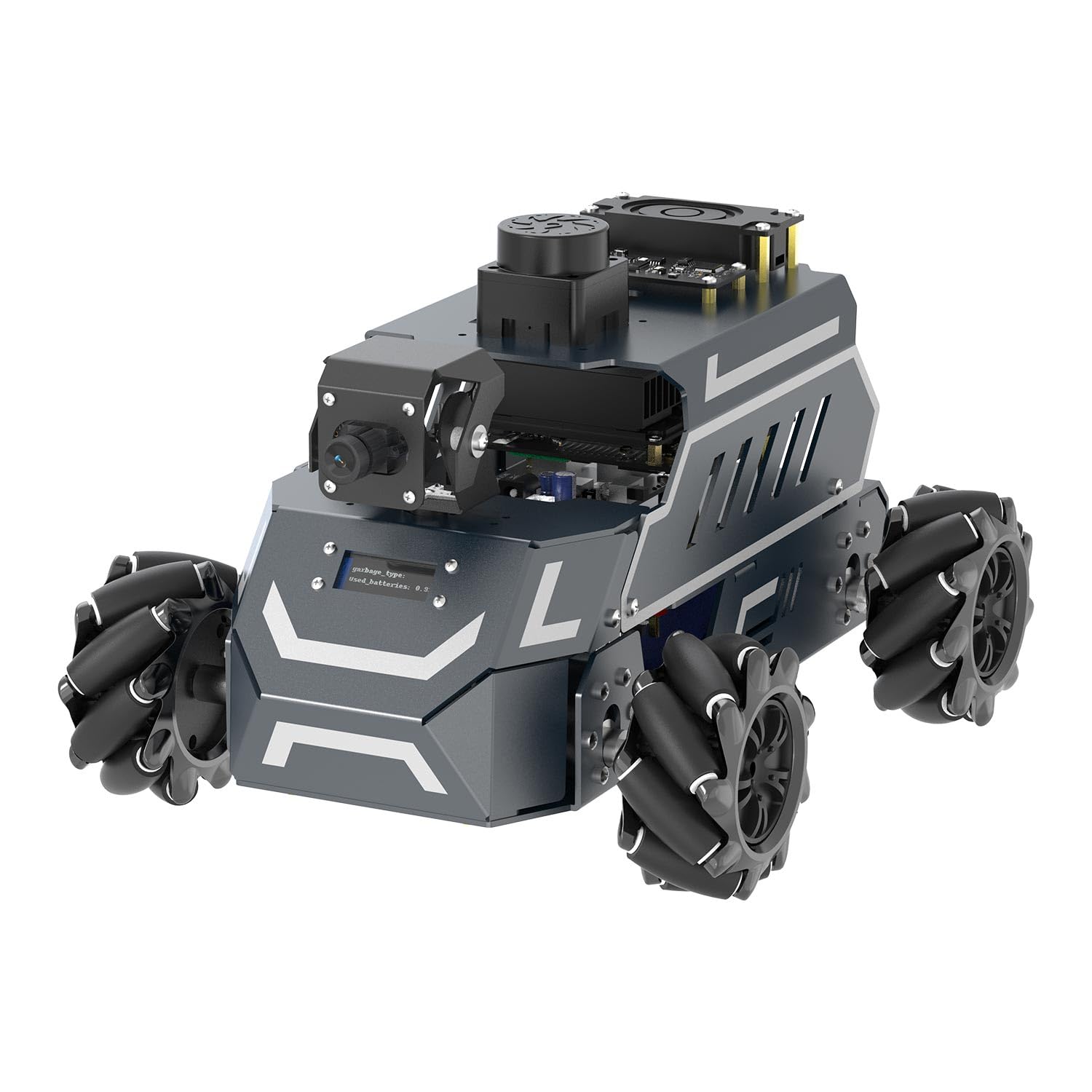 Yahboom Jetson Nano B01 ROS2 Robot 360° Omnidirectional Wheels,Embedded Intelligence,Large AI Model,SLAM Navigation,for Mechanical Engineers (Standard Ver with Nano 4GB)