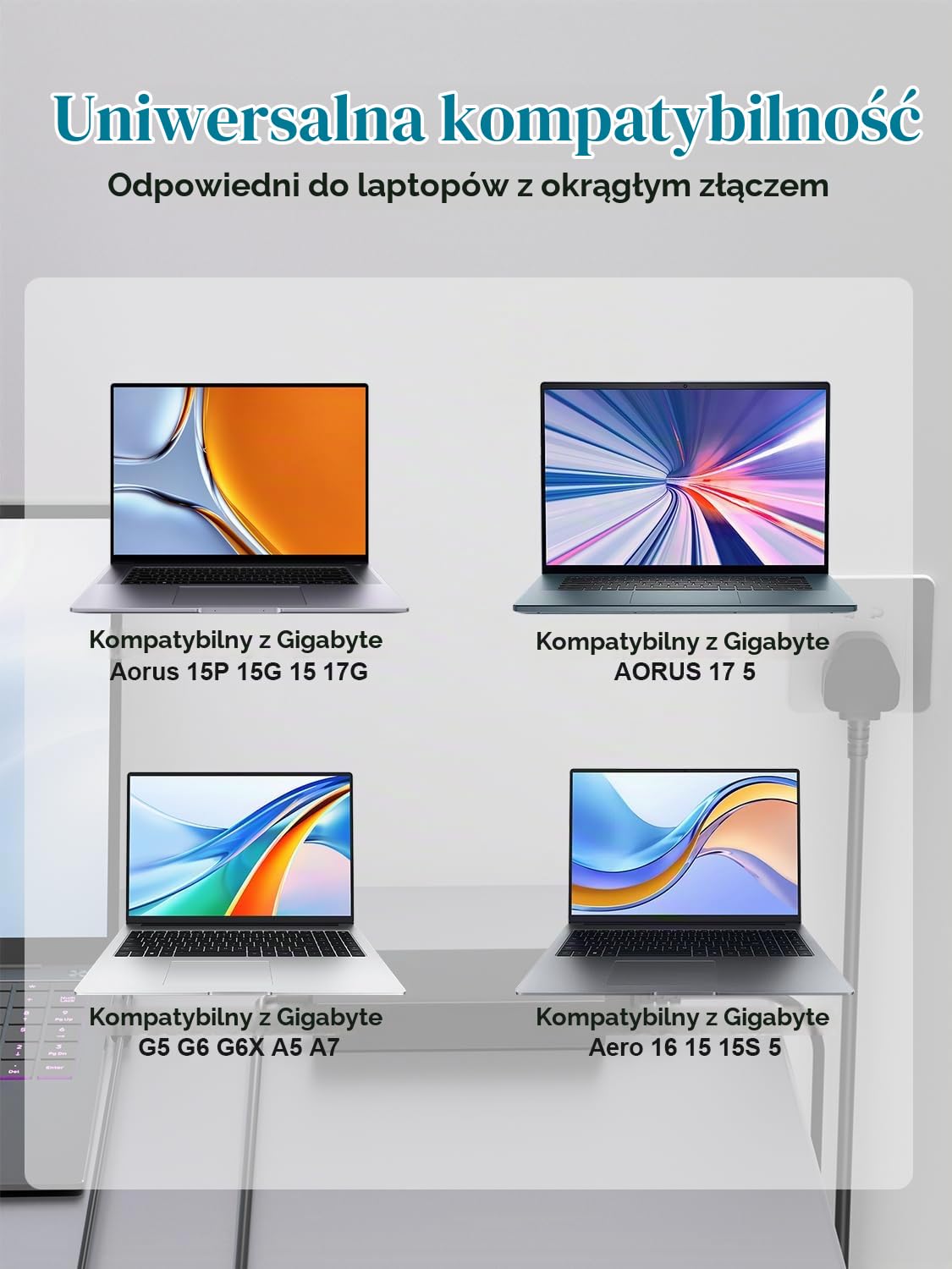 230 W 180 W kabel do ładowania zasilacz ładowarka do Gigabyte Aorus 15 15G 15P 17 17G 5 AERO 15 16 17 5 15S GIGABYTE G5 G6 G7 G6X A7 A5 Gaming Laptop A17-230P1A A12-2300 Kabel zasilający P1A