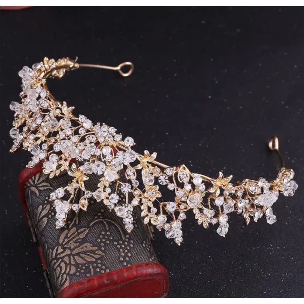 Zooma Couronne de Mariage pour mariée - Diadème de Princesse en Strass - pour Femme - pour Bal de Fin d'année, Concours de beauté, Mariage