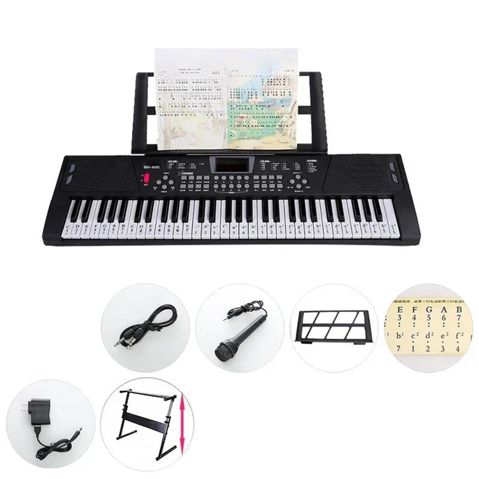 Organy Elektroniczne 61 Klawiszy Przenośny Wielofunkcyjny Instrument Klawiszowy Profesjonalny Syntezator(Type)