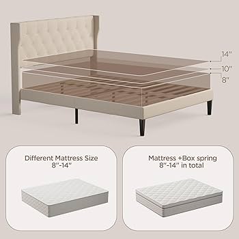 ぷうあ様3枚セット Allewie Modern Full Size Bed Frame with Lift Up Storage and