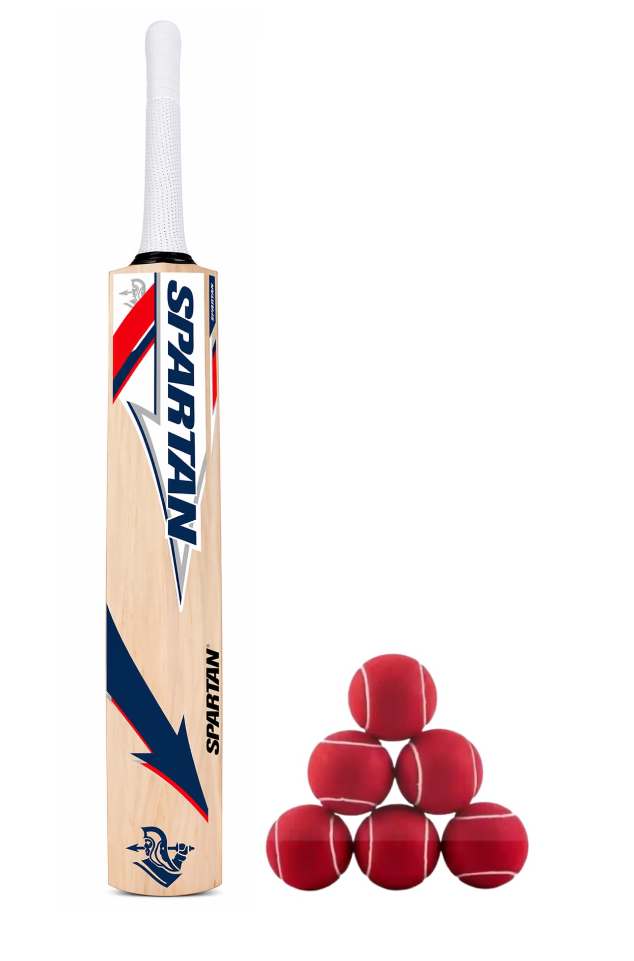 Spartan ECO Cricket Bat Kashmir Willow Size 5– High Power Performance with 6 Tennis Balls Free-picture-20