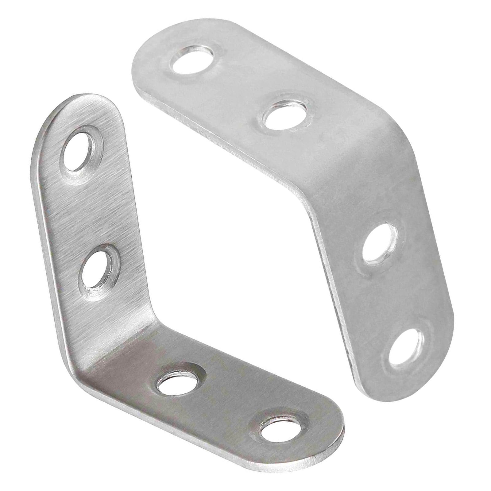 Braccia Angolare A L Ad Angolo In Acciaio Inossidabile 90 Gradi, Staffa Destra Per Mobili, Scaffali, Mobile, Cornice Letto E Lavorazione Del Legno 100 pezzi argento