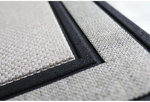 Miniatura 3 de Felpudo para interiores y exteriores, 18 x 30 pulgadas, color gris, beige y negro, tapete de puerta con parte trasera de goma Perdón nuestro Bulldog