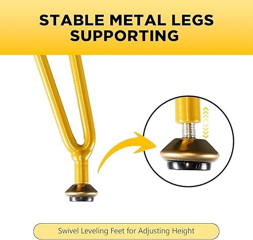 Miniatura 6 de Taburete de tocador de terciopelo moderno para maquillaje, silla de tocador de terciopelo con patas de metal, taburete otomano redondo para sala de