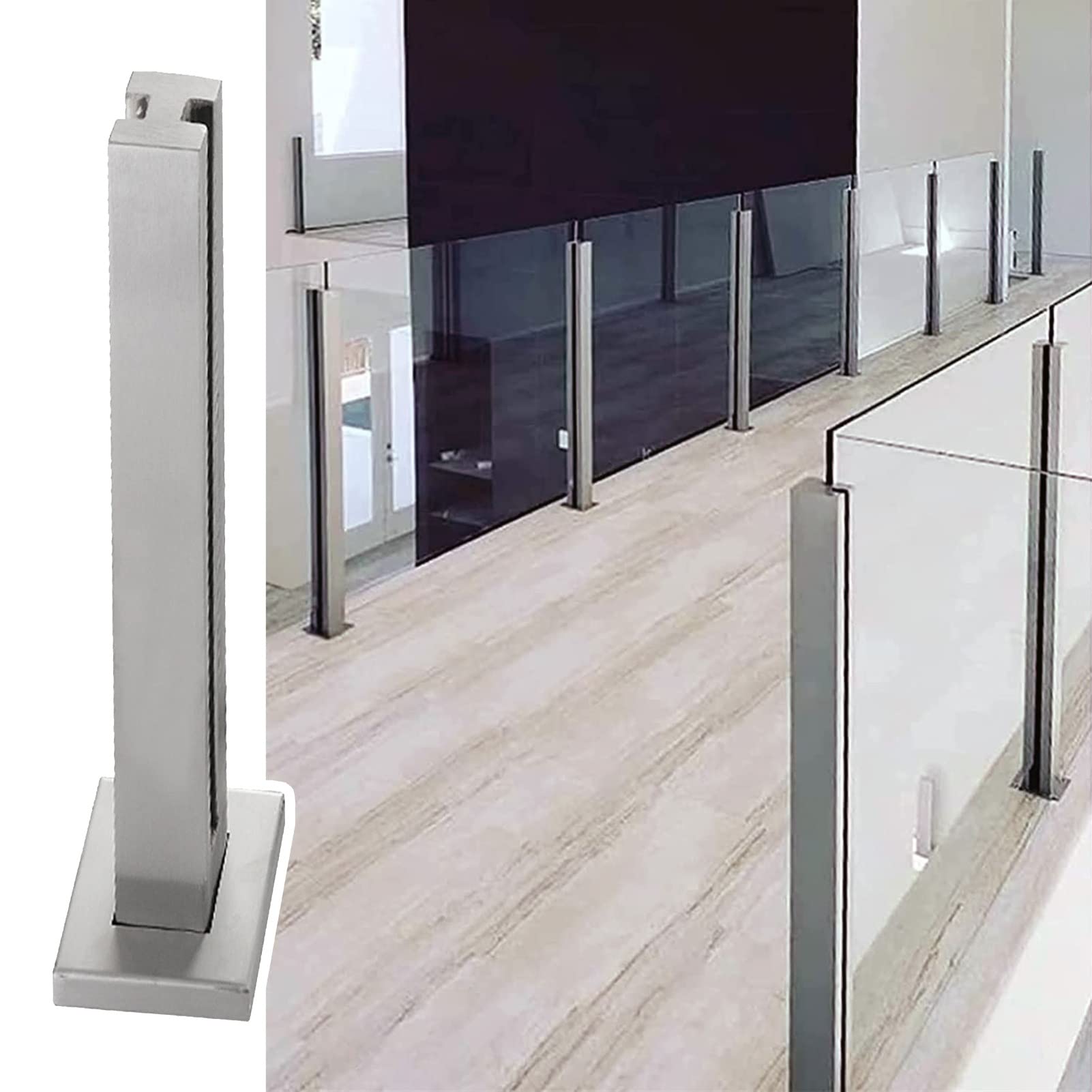 Garde-corps en verre pour terrasse de jardin et barrière de sécurité pour escalier de maison